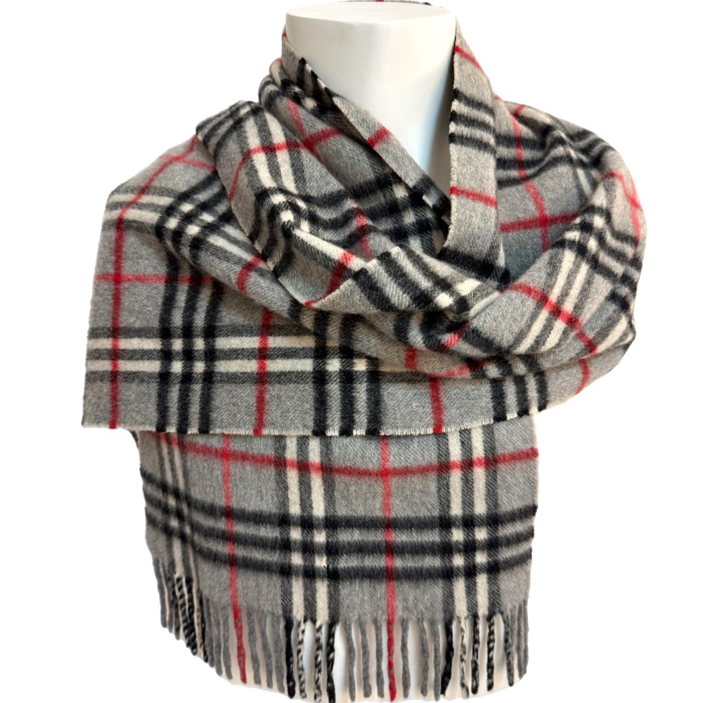 Burberry London 100% Cashmere Plaid Scarf 🇬🇧 – Made in England